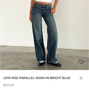 Low Rise Parallel Jeans in Blue
